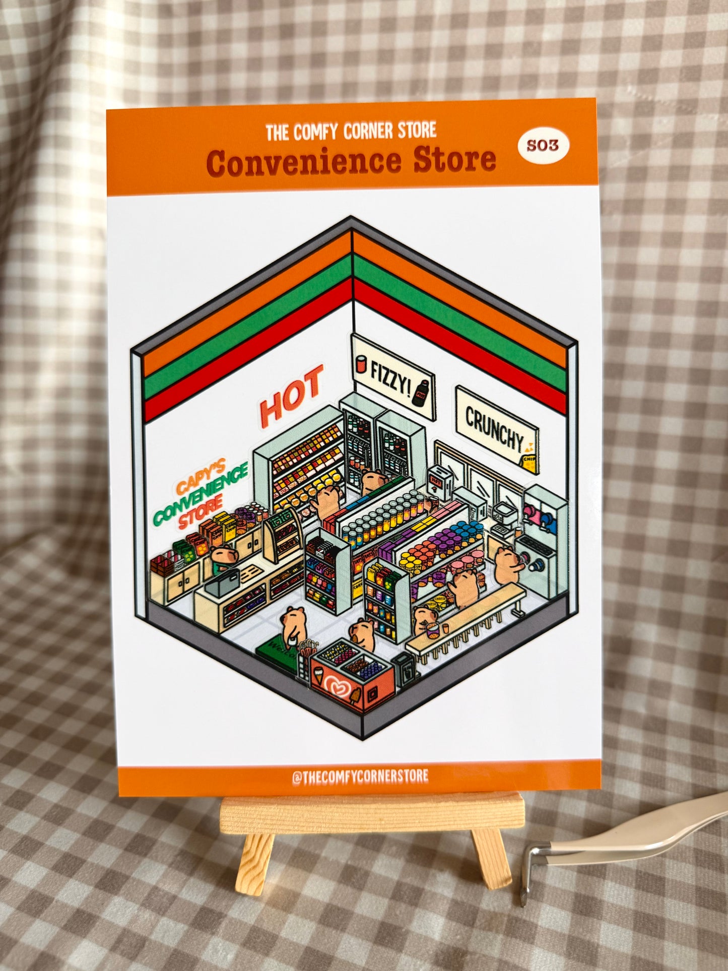 Convenience Store Scene Sticker Sheet