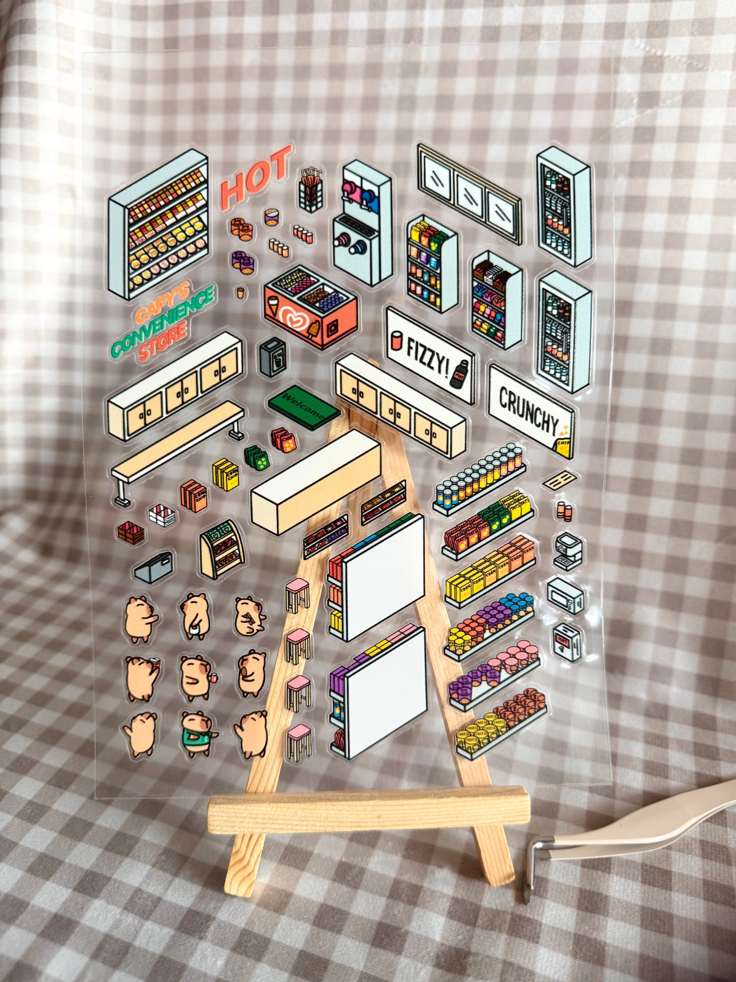 Convenience Store Scene Sticker Sheet