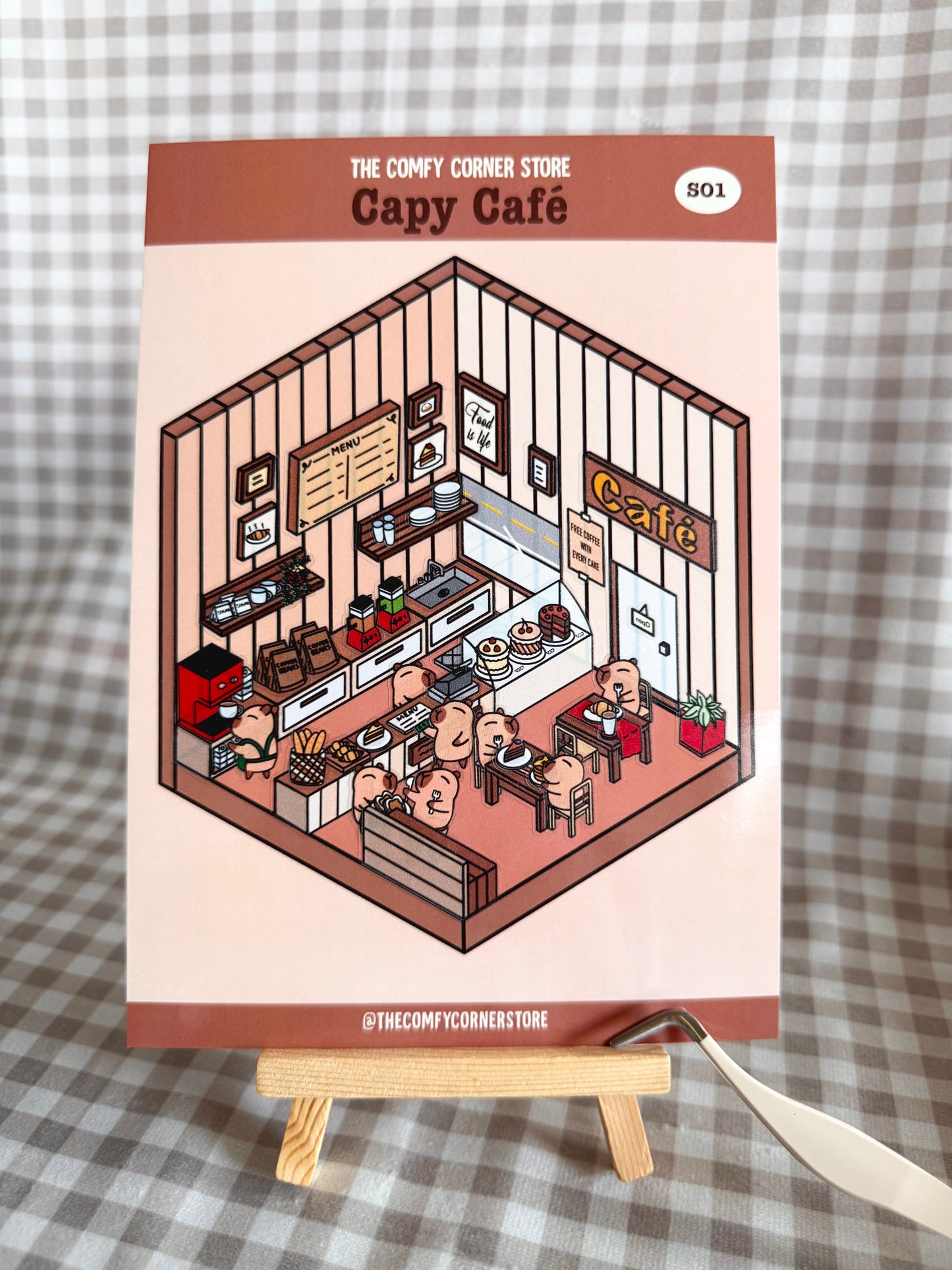 Cafe Scene Sticker Sheet