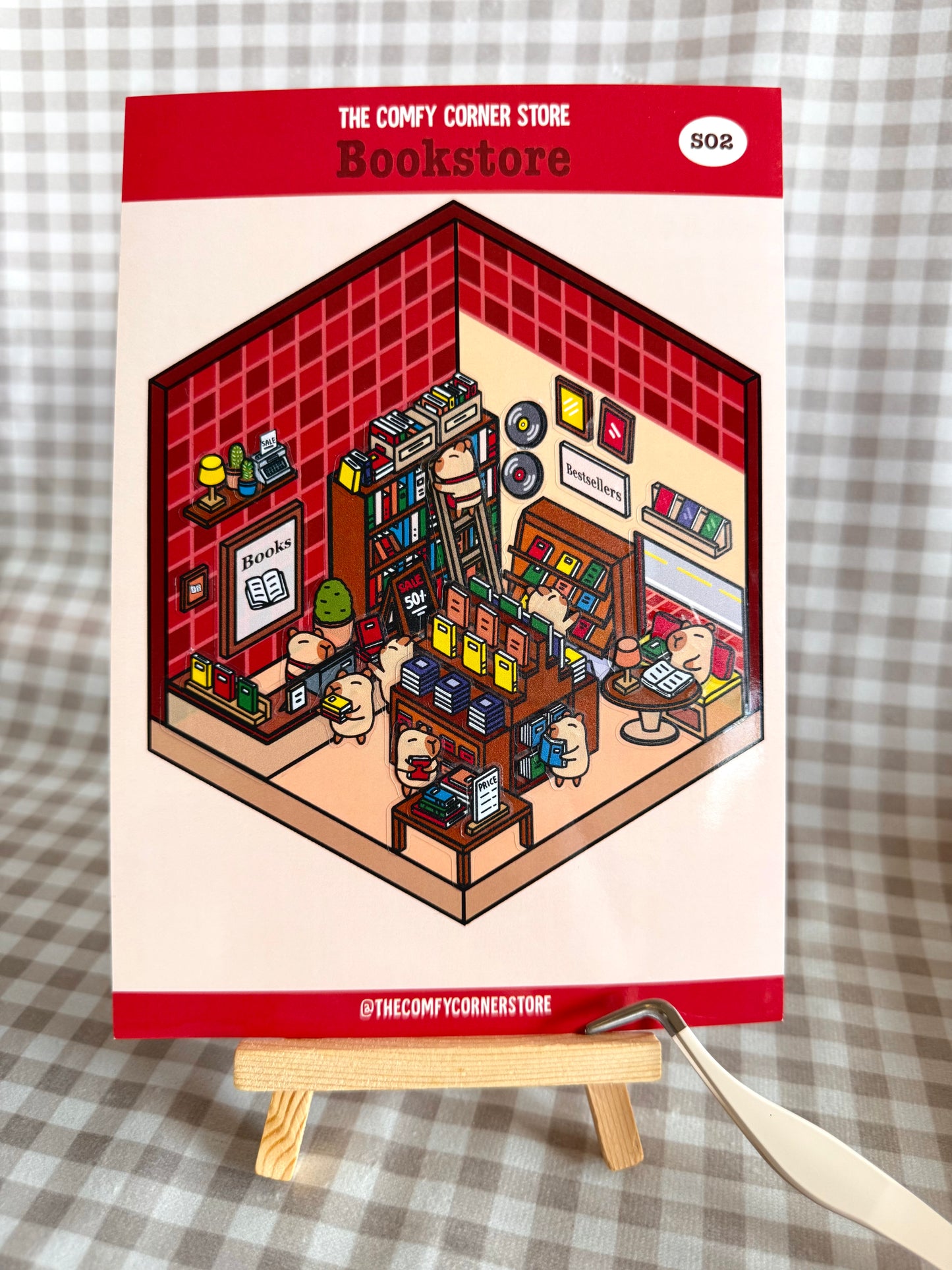 Bookstore Scene Sticker Sheet