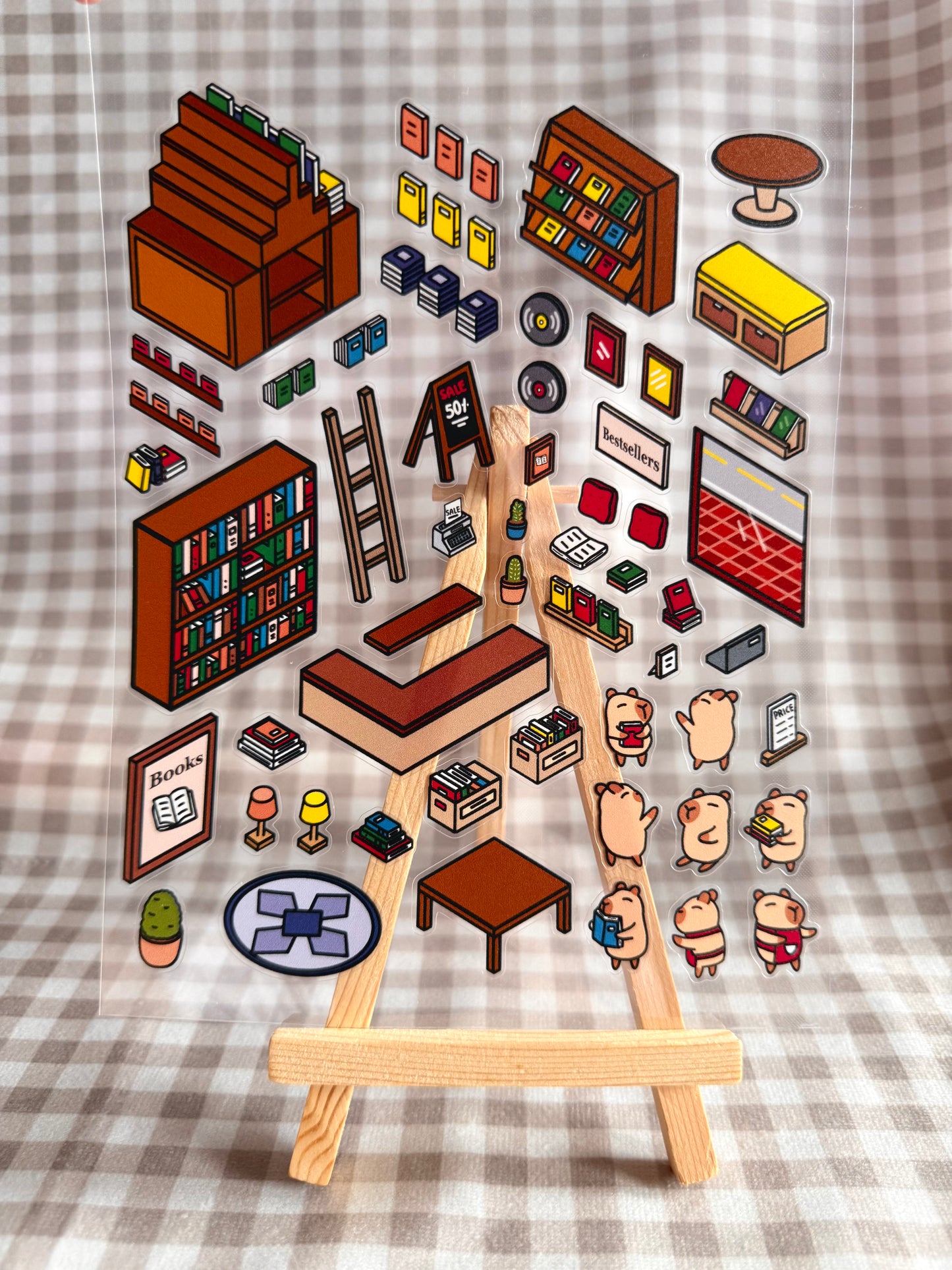 Bookstore Scene Sticker Sheet