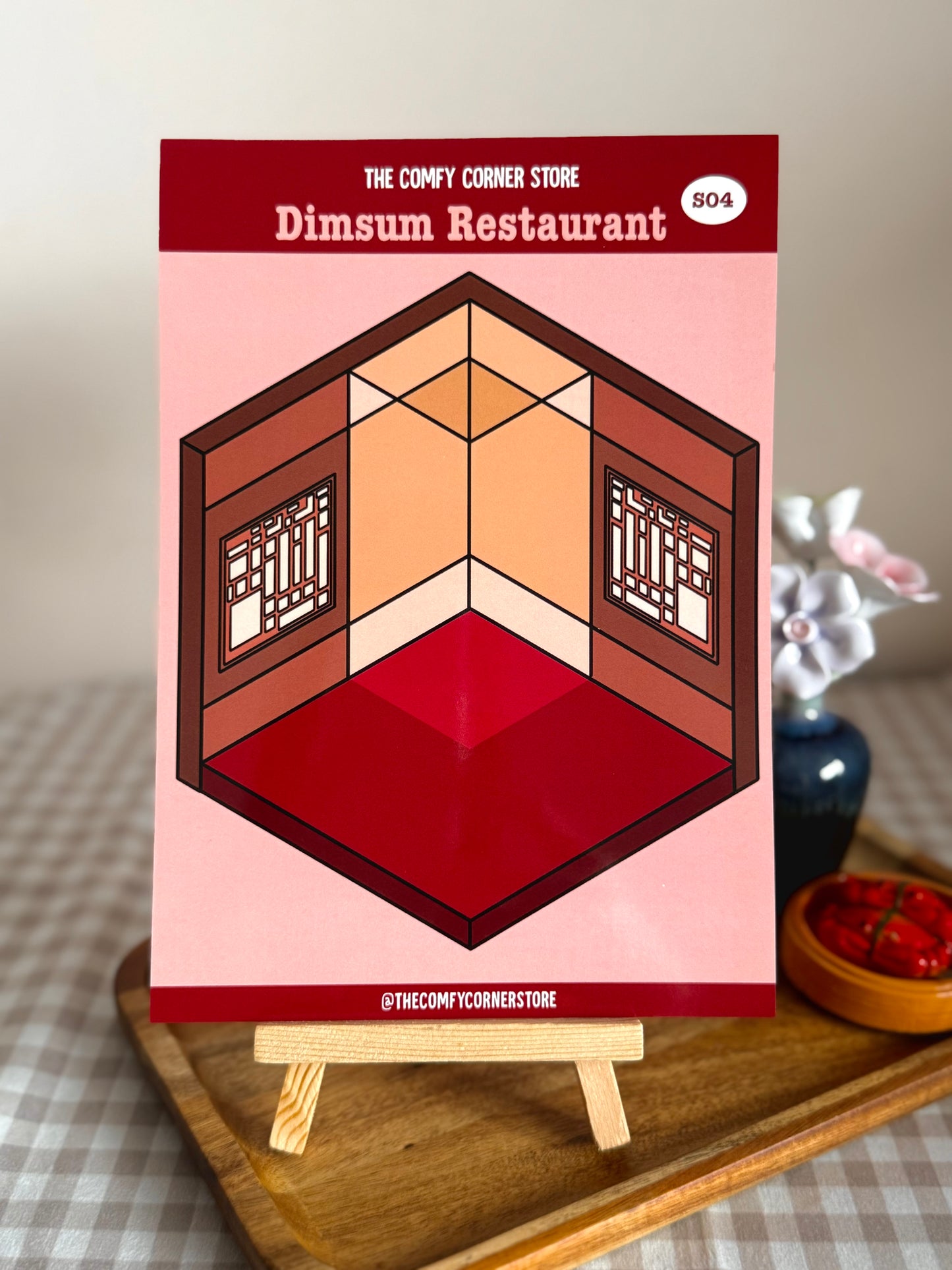 Dimsum Restaurant Scene Sticker Sheet